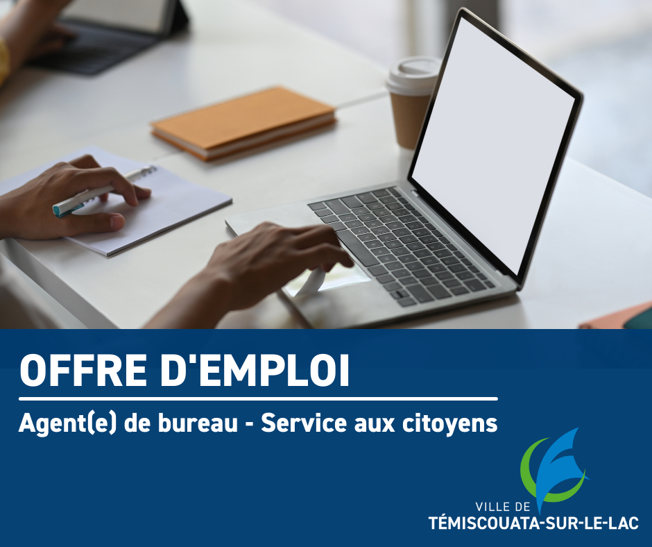 Offre d'emploi Agent(e) de bureau Service aux citoyens Ville de